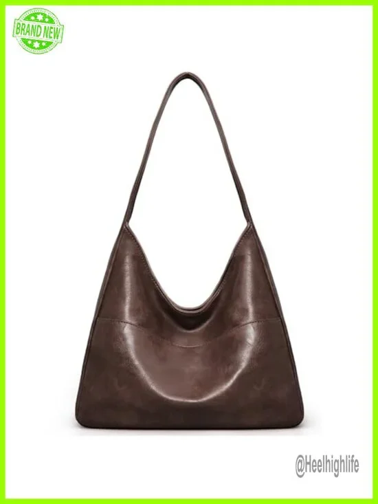 Slouchy Hobo Shoulder Bag Faux Leather Tote for Women Daily