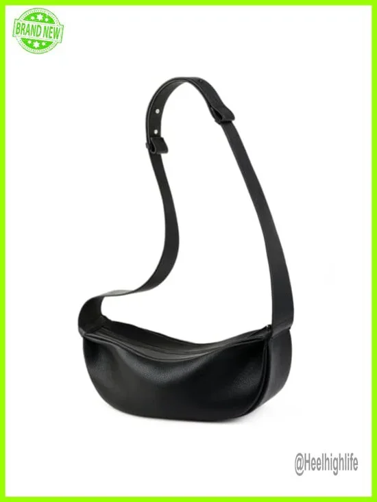 Genuine Leather Sling Bag Crossbody Chest Bag Wide Strap Hobo