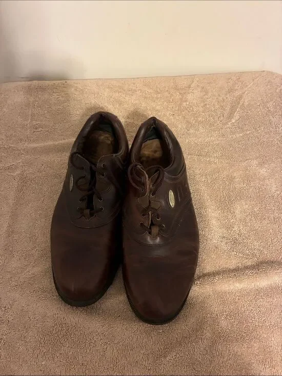 Men’s size 13W FootJoy‎ Brown Leather Oxford Golf Shoes
