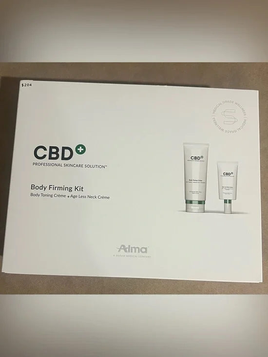 NIB Alma CBD+ Professional Skincare Body Firming Kit | Body + Neck Cream Set