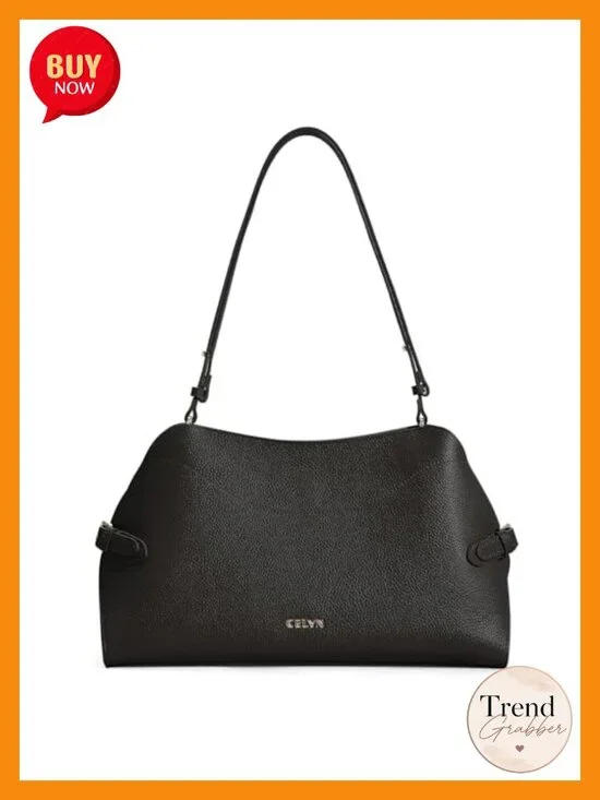 Genuine Leather Vintage Pebbled Hobo Bag Convertible Shoulder Crossbody