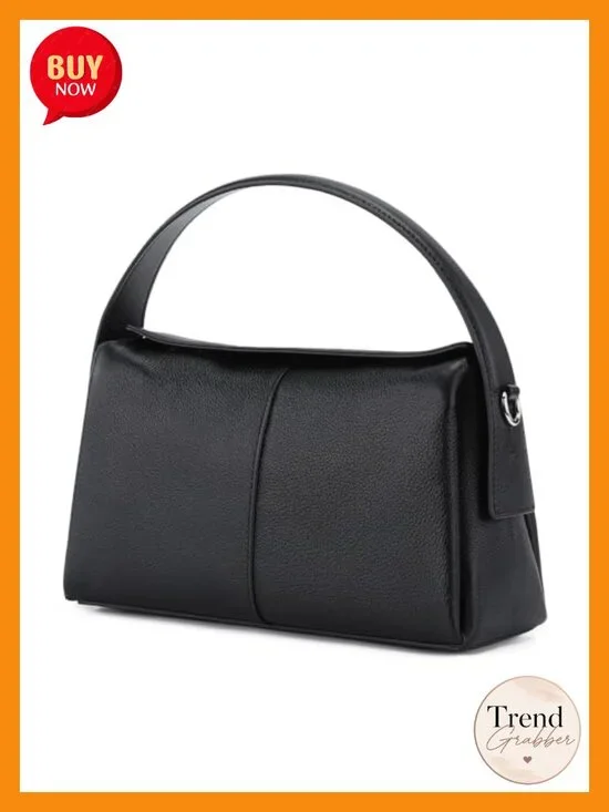 Genuine Top Grain Leather Hobo Shoulder Bag Tote 2-in-1