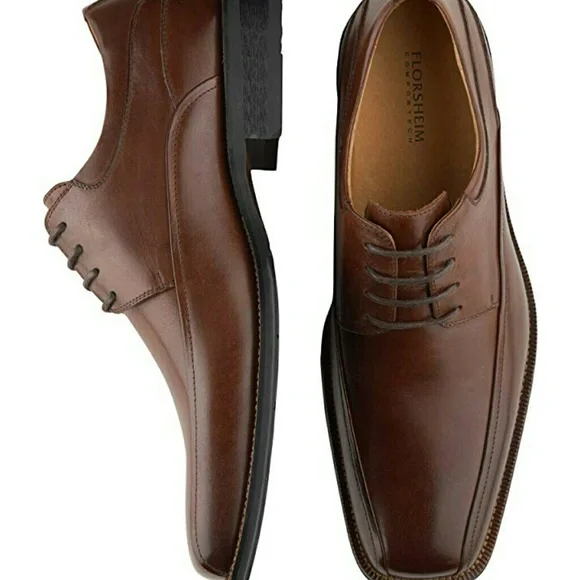 Florsheim Oxford Brown Leather Dress Shoes size 10 3E