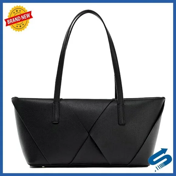 Geometric Fold Patchwork PU Tote Hobo Shoulder Bag Large Capacity Travel