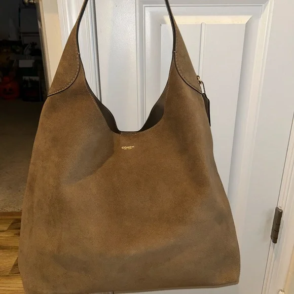 Coach Brown Suede Brooklyn 39 Shoulder Bag