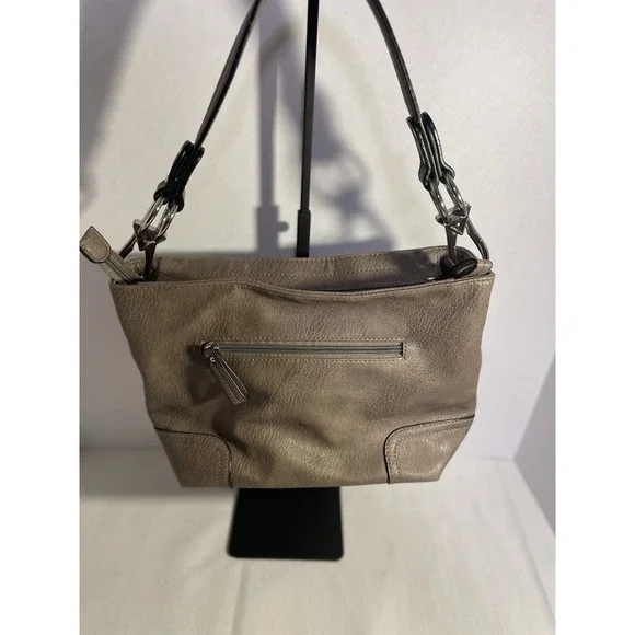 🟡Taupe Faux‎ Leather Shoulder Bag, Minimalist Hobo Purse, Every Day Casual Bag
