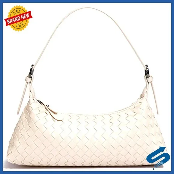Woven Leather Hobo Bag Crossbody Shoulder Tote Versatile Chic Everyday Purse