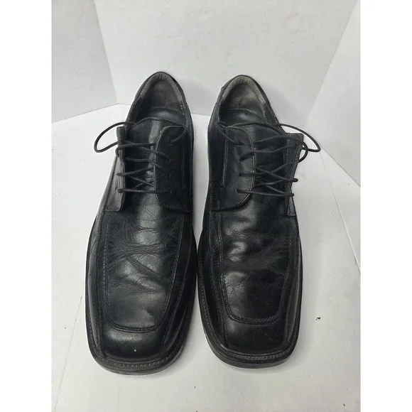 Dockers Mens Black Leather Square Toe Oxford Dress Shoes 090-3174 Size‎ 12M