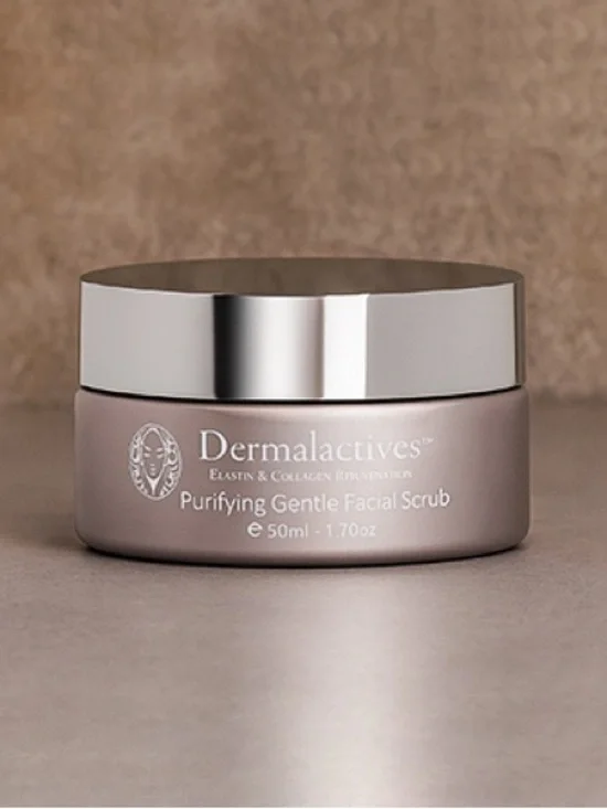 Dermalactives Purifying Gentle Facial Scrub — Taupe with Silver Lid