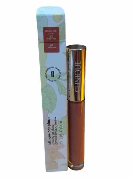 Clinique Pop Plush Creamy Lip Gloss - Chiffon Pop Full Size New/In Box
