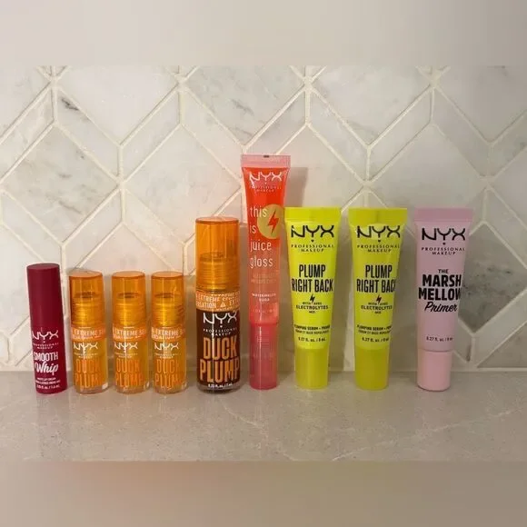 NYX Duck Plump & This Is Juice Gloss, Marshmellow & Plump Lot - New