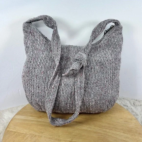 Tweed Hobo Bag Shoulder Bag Everyday Purse Casual Handbag‎