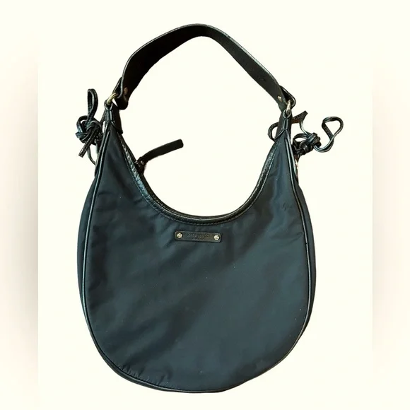 Kate Spade Black Nylon Hobo Shoulder Bag