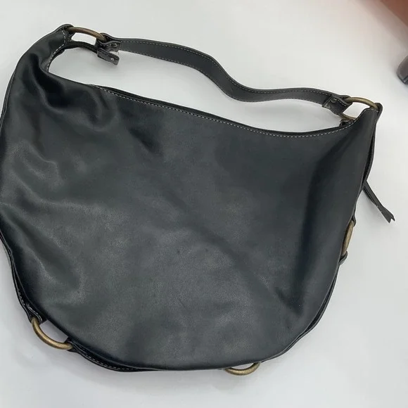 Nine West Black Hobo Bag Shoulder Bag with Bronze‎ Rings