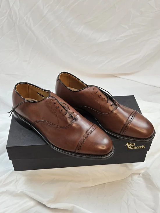 Allen Edmonds Byron 2034 Chili Cap Toe Oxford Shoes Men's 10 D NEW USA Made