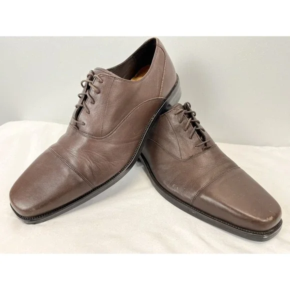 Cole Haan Oxford Cap Toe Shoes Sz 13 M GUC Brown Men's Leather