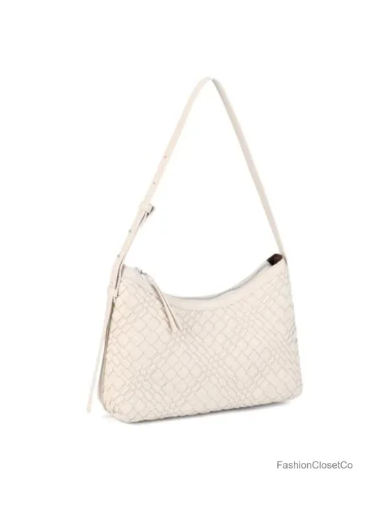 Hand-Woven Vegan Leather Hobo Purse Underarm Bag