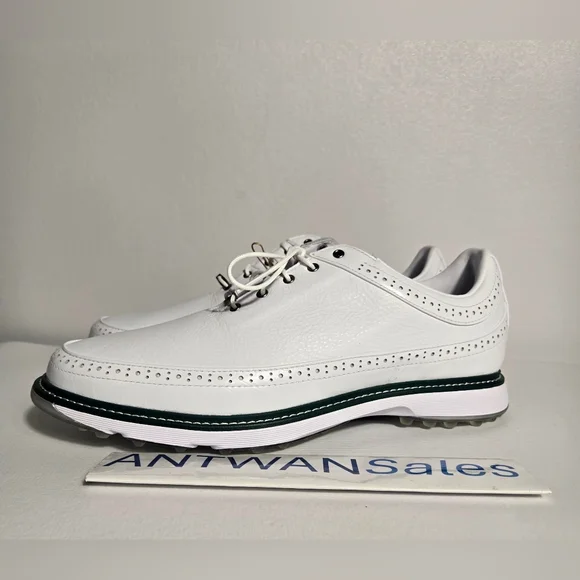 Adidas Golf MC80 Spikeless White Green IE3526 Waterproof Leather Men's Sz 12 NWT
