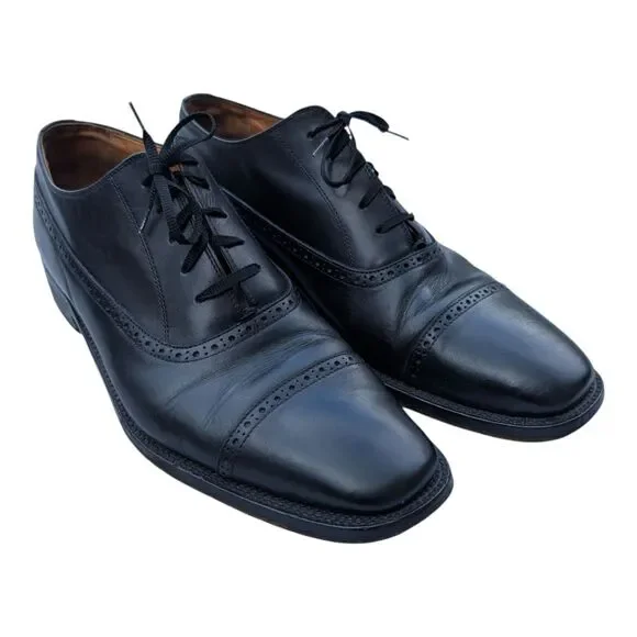 Domani by Johnston & Murphy Italian Oxfords Dress Cap Toe Shoes Men's Size 12M