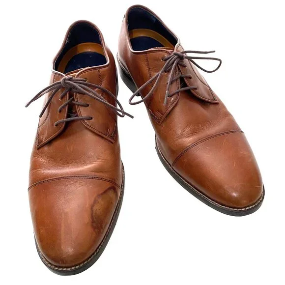 Cole Haan Lenox‎ Hill Cap Toe Mens Oxford Derby Shoe Size 8.5 Brown Office Wear