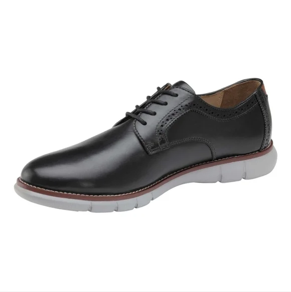 Johnston & Murphy Black Leather Holden Plain Toe Oxfords size 11.5