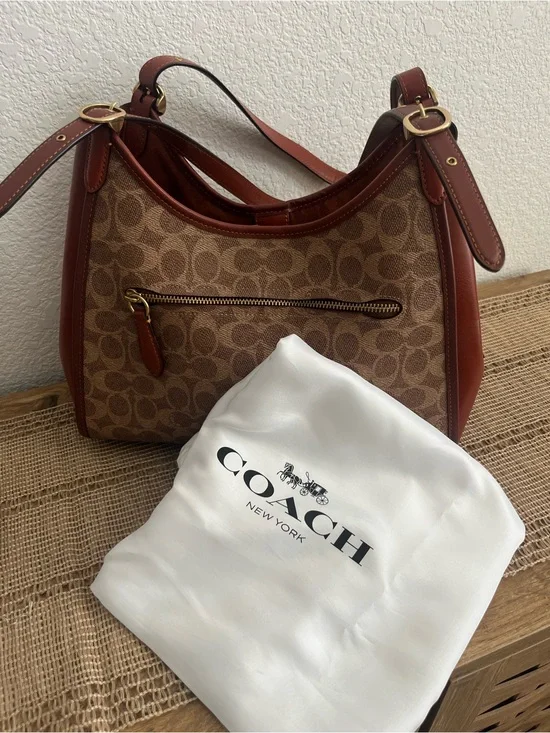 NWOT COACH Lori Shoulder Bag in Signature Canvas Brass Tan Rust