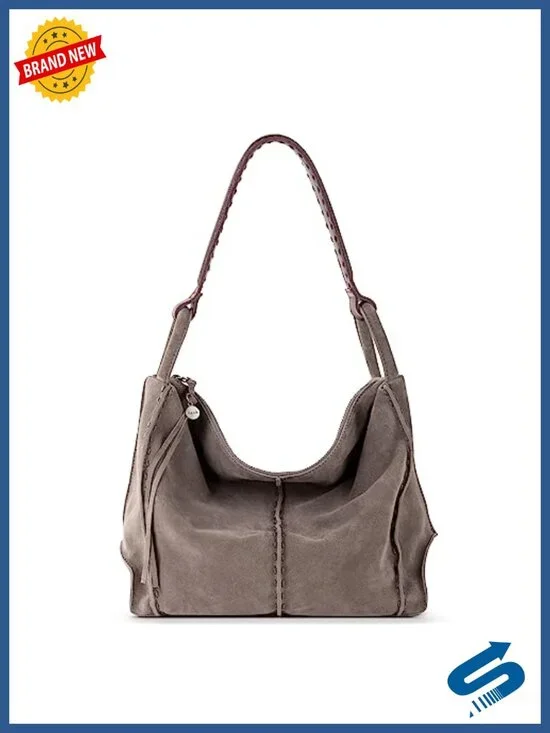 Large Hobo Purse Premium Leather Handbag with Zipper Pocket