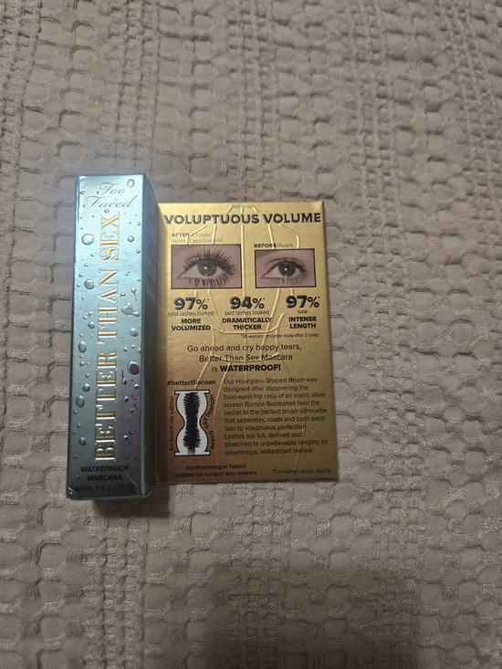 Too Faced Better Than Sex Waterproof Mascara - Teal and Gold Packaging