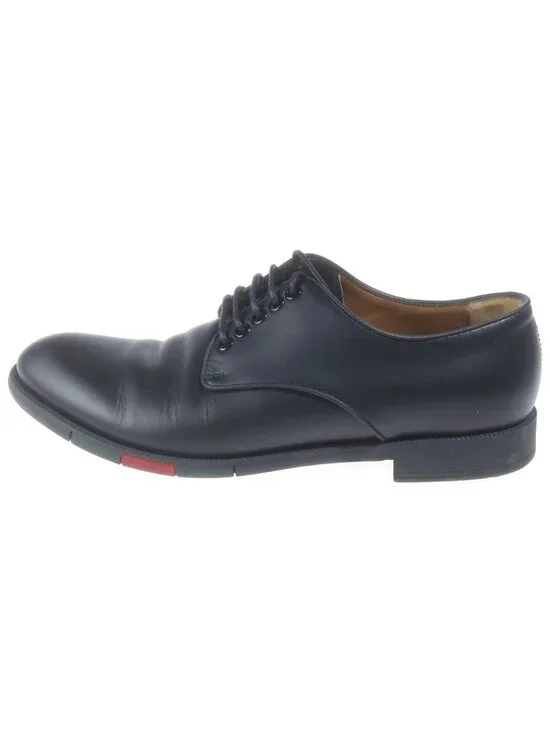 Gucci Plain Toe Dress Shoes Leather Black
