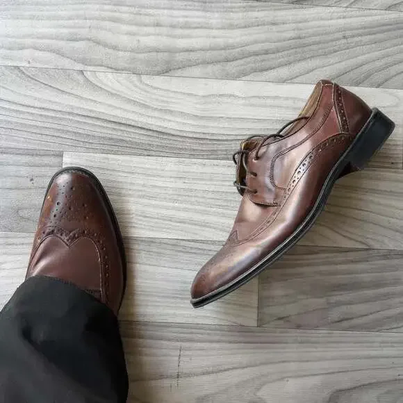 Vintage APT.9 Brown Leather Wingtip Oxford Shoes