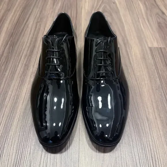 J.M. Weston Black Patent Leather Oxford Shoes w/ Box UK 7