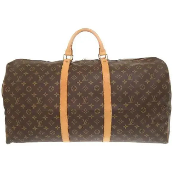 LOUIS VUITTON Brown Monogram Keepall 60 Boston Bag
