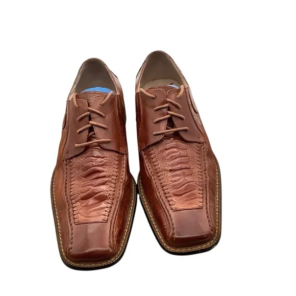 Stacy Adams Elegant Brown Leather Men's‎ Shoes size 9.5