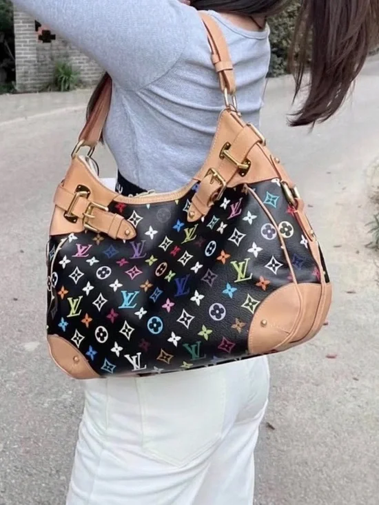 Auth Louis Vuitton Monogram Multicolor Greta Shoulder Bag Excellent Condition
