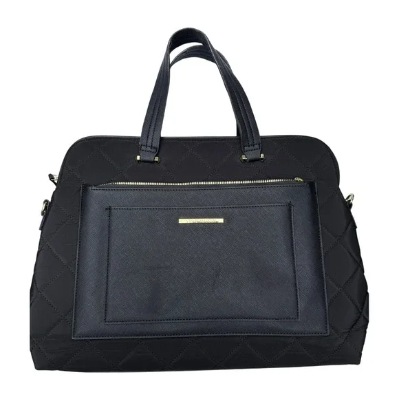 Steve Madden Laptop Bag‎ Women Large Black Quilted Work Travel Professional Bag