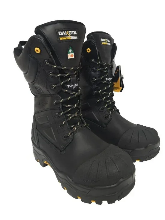 DAKOTA Men's 8901 Composite Toe Composite Plate HD3 Waterproof Boots Black 10M