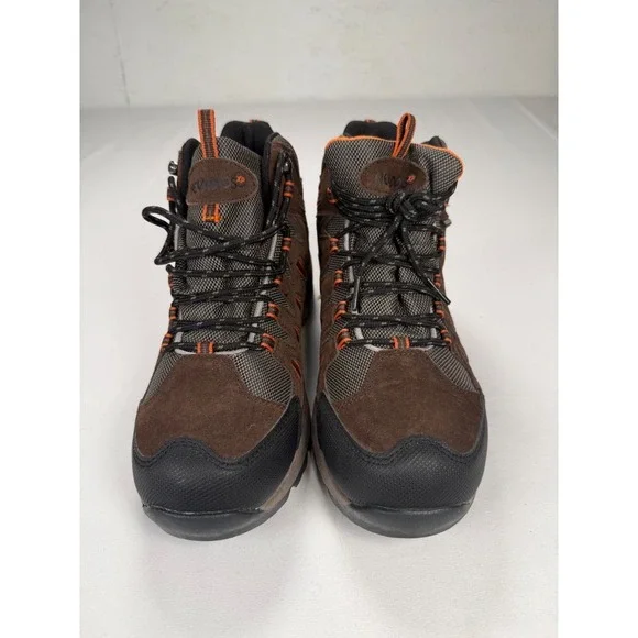 NEVADOS WATERPROOF BROWN BLACK LEATHER HIKING WORK ANKLE MENS 8.5 BOOTS