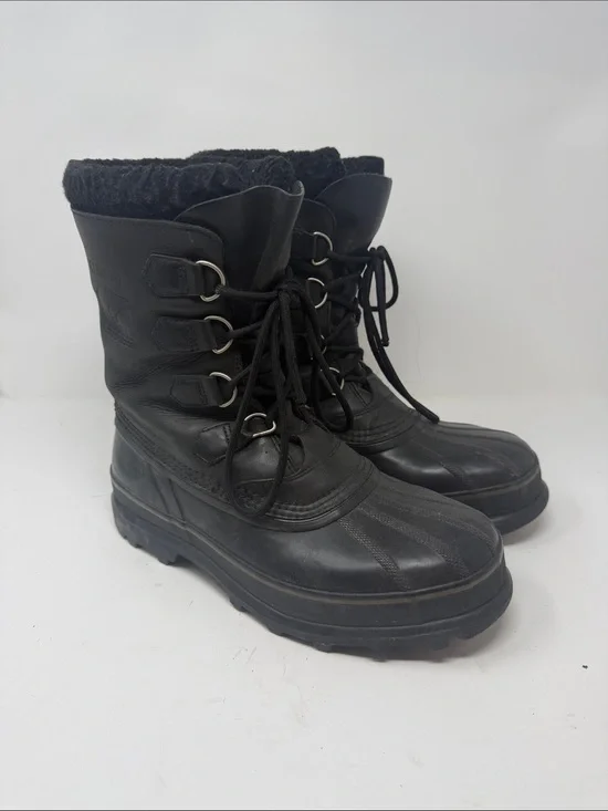 Sorel Black Insulated Lace-Up Winter Boots
