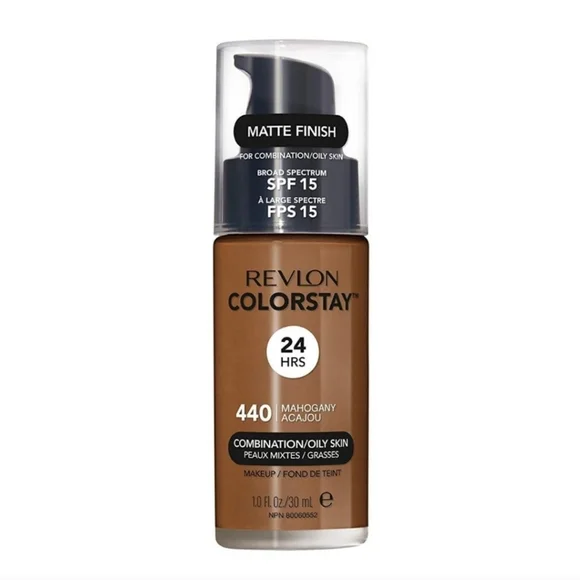 5 x Revlon Matte Foundation PUMP, Combination/Oily Skin, 440 Mahogany