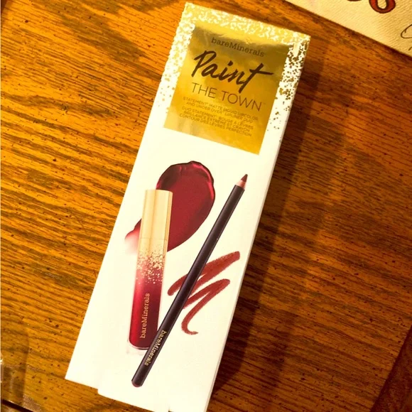 bareMinerals Paint The Town  Statement Lip color & Lip Liner NIB
