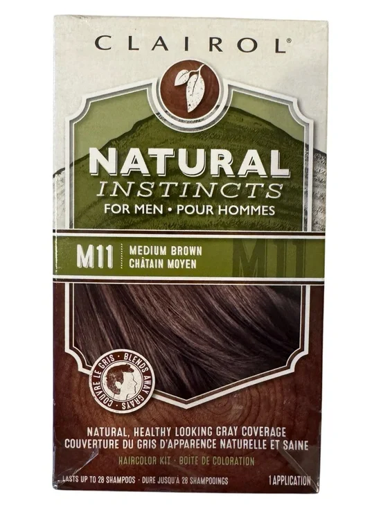 Clairol Natural Instincts For Men Hair Color Medium Brown M11 Kit