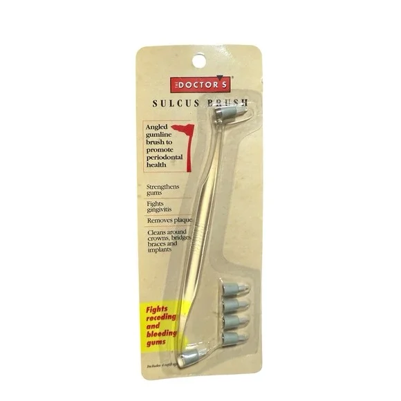 Doctors Sulcus Brush Healthy Gums Dental Oral Cleaning Gum NOS Extra Brush Tips