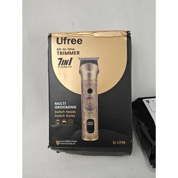 Open box New Black Ufree Beard Trimmer‎ Men Cordless Electric Razor U-1779