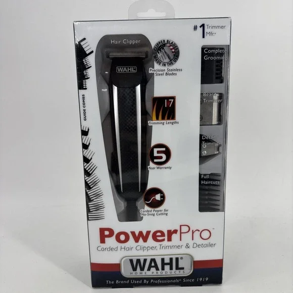 Wahl Power Pro Clipper Trimmer and Detailer 20 Piece Corded Hair Beard Haircut