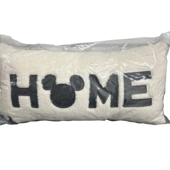 Pottery Barn Disney Mickey Mouse HOME Cozy Lumbar Pillow NWT Faux Fur Sherpa