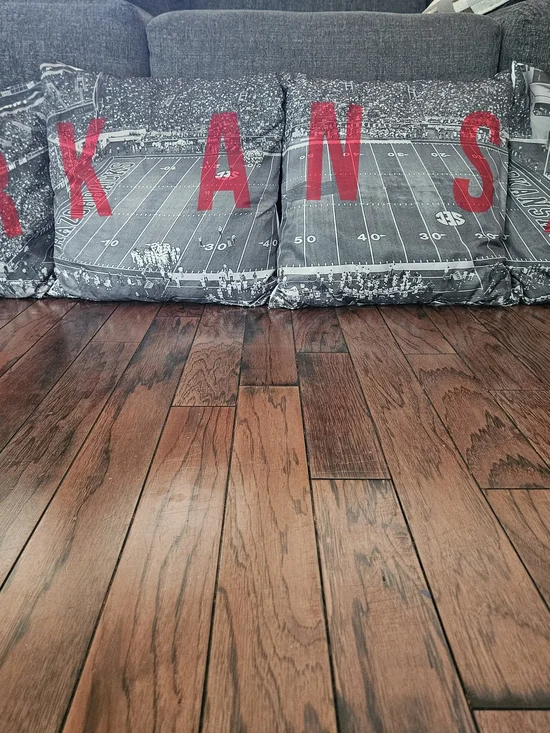 Arkansas Razorbacks Football Field Pillowcases With Red Letters