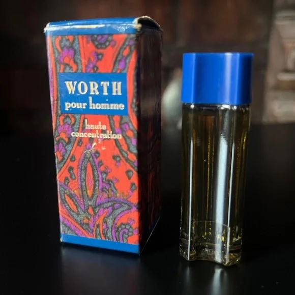 WORTH POUR HOMME HAUTE CONCENTRATION EDT MINI 7 ml/.23 fl oz~ VINTAGE, NEW W/BOX