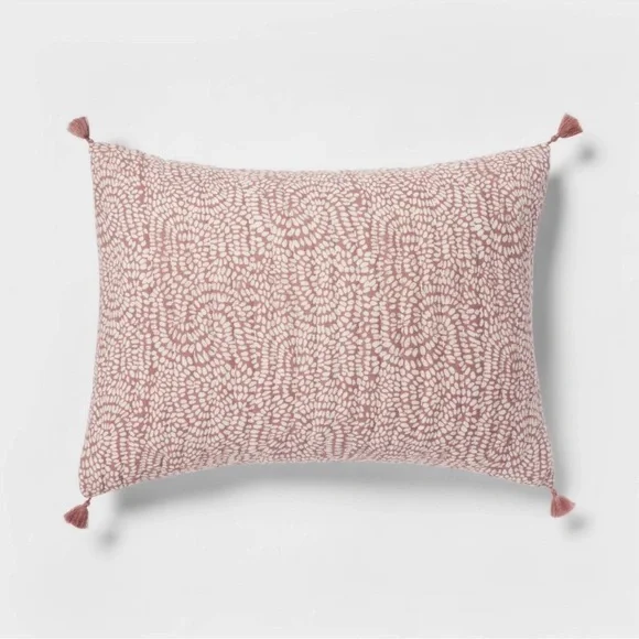Threshold cotton matelasse swirl quilt pillow sham