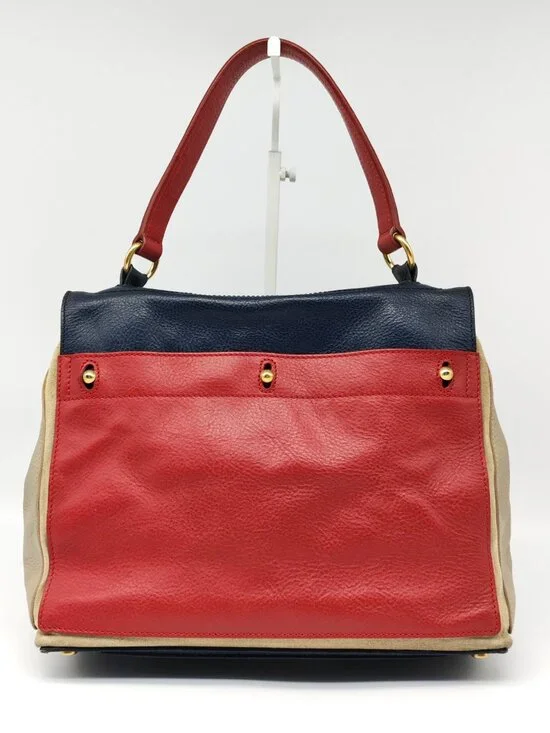 Yves Saint Laurent YSL Muse Two Colorblock Leather Satchel Top Handle Bag