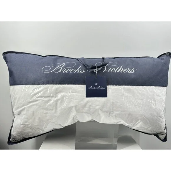 Brooks Brothers Down & Feathers King Size Bed Pillow 20”x36”